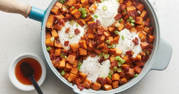 Bacon and Egg Sweet Potato Hash
