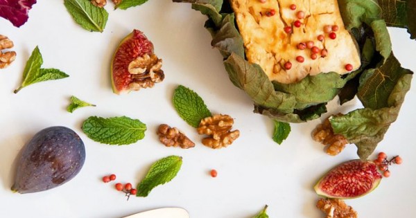 Sticky Baked Feta with Figs