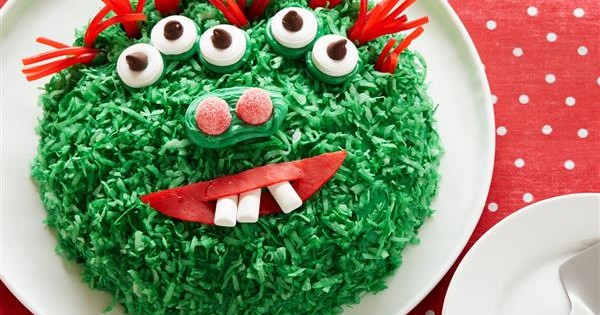 Grinning Green Monster Cake