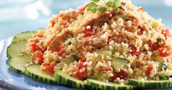 Salmon Cucumber Couscous