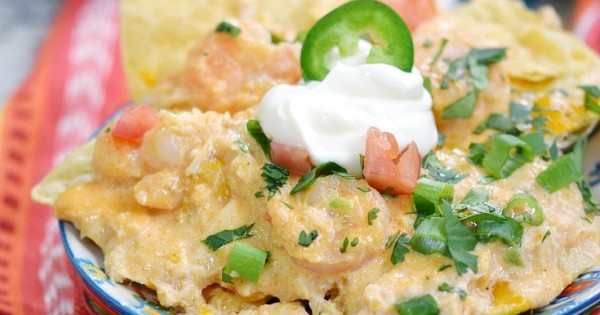 Creamy Seafood Nachos