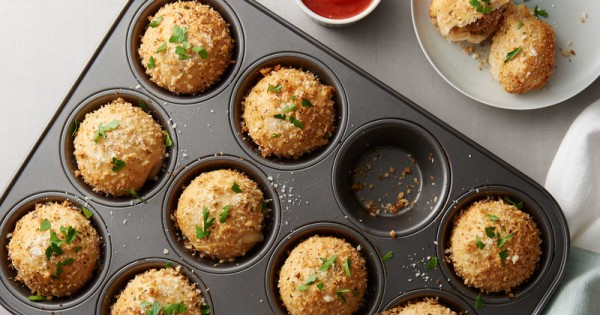 Muffin-Tin Cheesy Meatball Biscuit Bombs