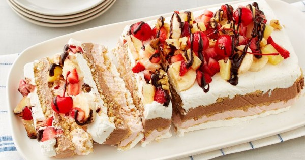 Banana Split Icebox Cake