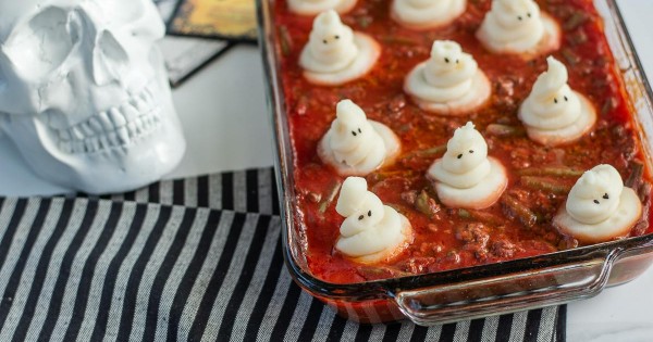 Spooky Ghost Shepherd’s Pie