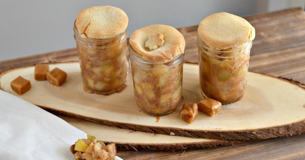 Gluten-Free Caramel Apple Pear Mason Jar Pies