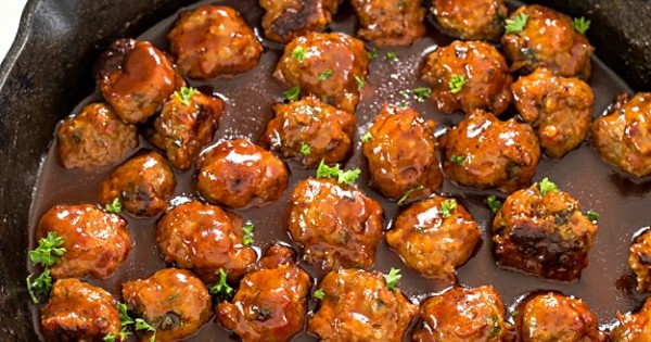 Bacon Honey Bourbon Chicken Meatballs