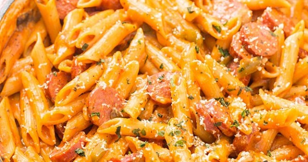 One-Pot Sausage and Mushroom Pasta