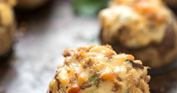 Italian Stuffed Mushrooms with Sausage