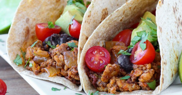 Healthy Chipotle Chorizo Chicken Tacos