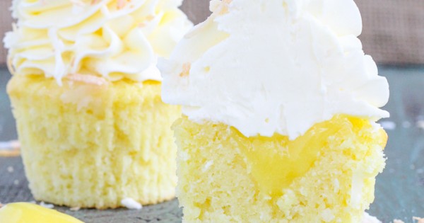 Lemon Coconut Cupcakes {Italian Meringue Buttercream}