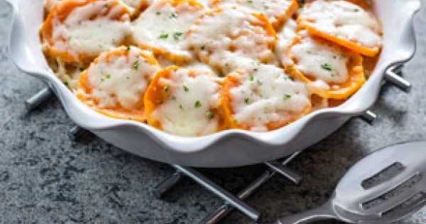 Scalloped Herb & Garlic Sweet Potatoes