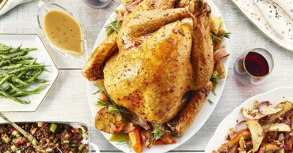 Maple Bacon Glazed Turkey with Gravy