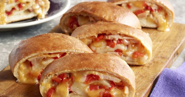 Cheesy Turkey Stromboli