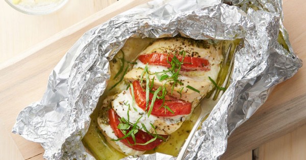 Caprese Chicken Foil Packs