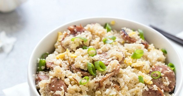 Sausage Cauliflower Fried Rice (Low Carb)