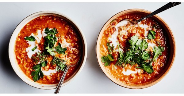 Curried Lentil, Tomato, and Coconut Soup