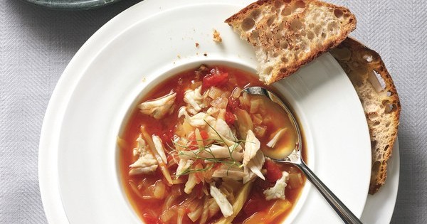 Tomato, Fennel, and Crab Soup