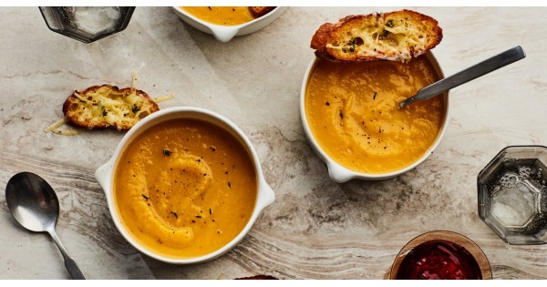 Winter Squash Soup with Gruyère Croutons
