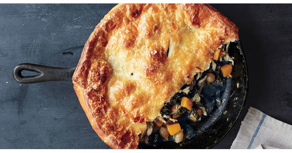 Skillet Chicken Pot Pie with Butternut Squash