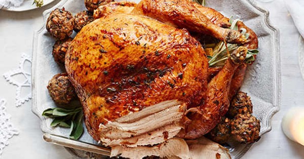 Classic roast turkey with wild mushroom and madeira