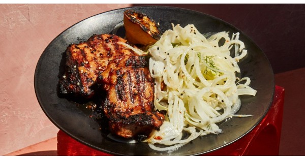 Spicy Grilled Chicken with Crunchy Fennel Salad