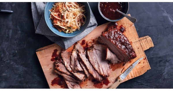 Instant-Pot Korean Chile-Braised Brisket and Kimchi Coleslaw