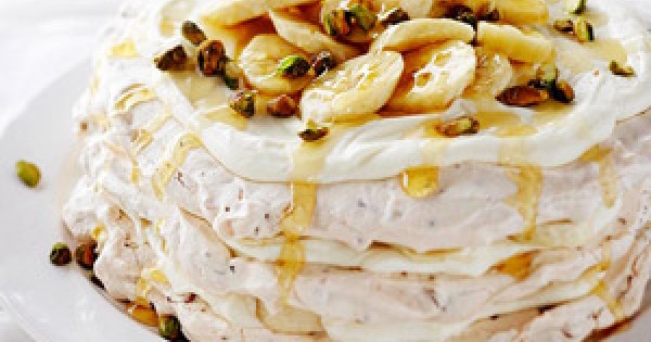 Banana Cream Pavlova Tower