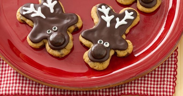 Chocolate Chip Reindeer Cookies