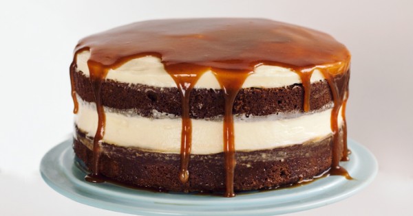 Gingerbread Cake with Whiskey Salted Caramel