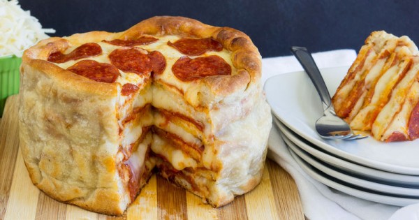 Pepperoni Pizza Cake