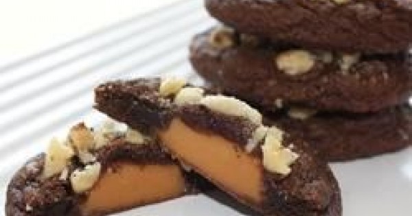 Caramel Filled Chocolate Cookies
