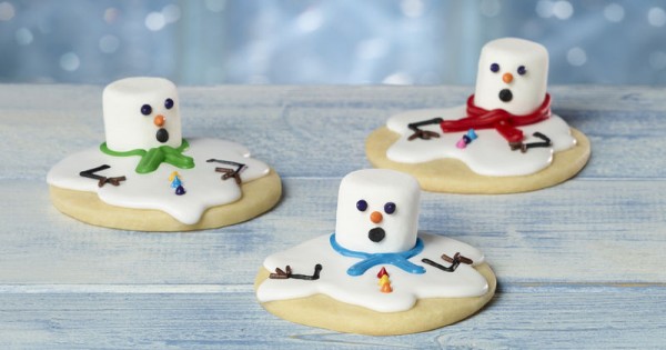 Melted Snowman Sugar Cookies