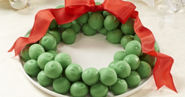 Holiday Golden OREO Cookie Ball Wreath