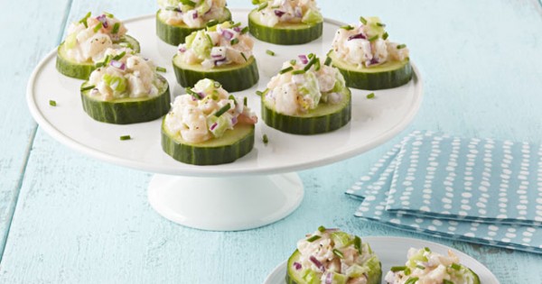 Shrimp Salad-Cucumber Appetizers