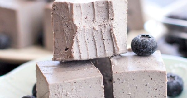 Healthy Raw Blueberry Coconut Fudge