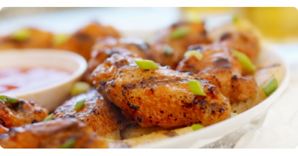 BQQ Chicken Wings and Mexican Dip