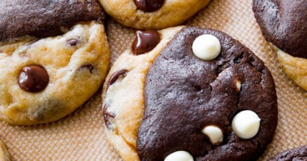 Double Chocolate Chip Swirl Cookies