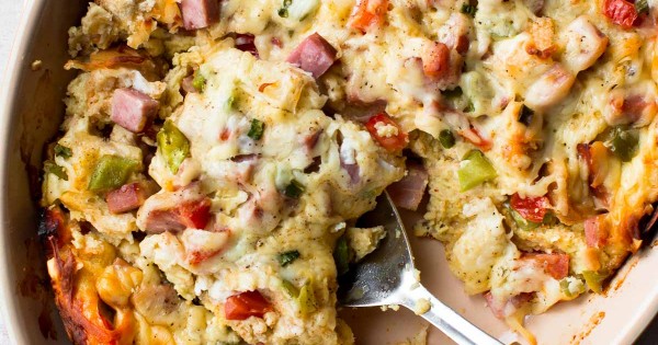 Overnight Ham & Cheese Strata