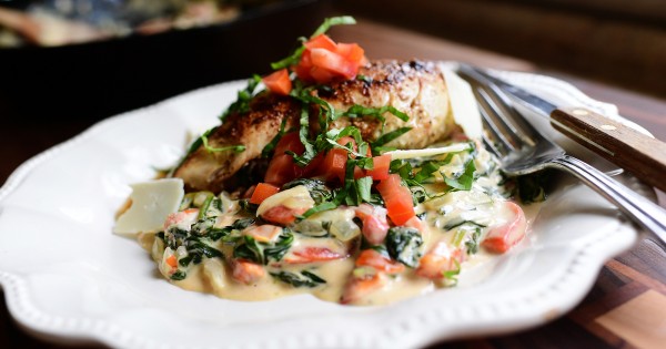 Creamy Spinach and Red Pepper Chicken