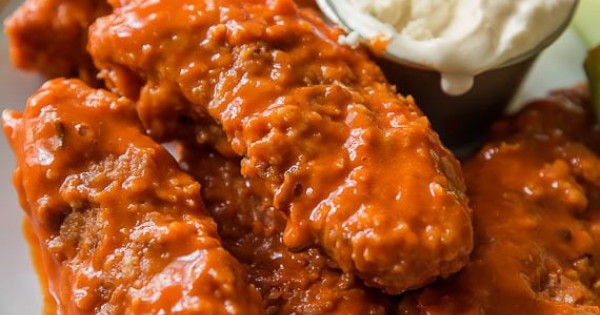 Crispy Baked Buffalo Chicken Fingers