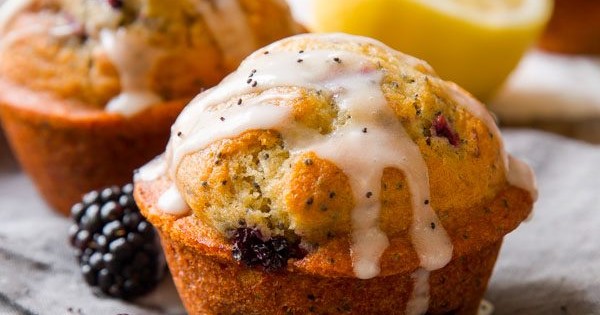 Blackberry Lemon Poppy Seed Muffins