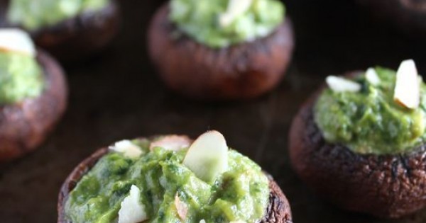 Avocado-stuffed Portobello Mushrooms