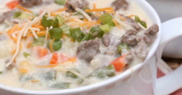 creamy sausage & vegetable potato soup