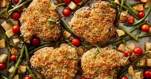 Italian Pork Chop Sheet-Pan Dinner