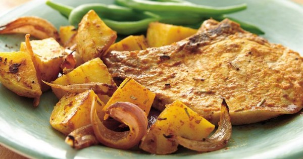 Roasted Rosemary Pork Chops and Potatoes