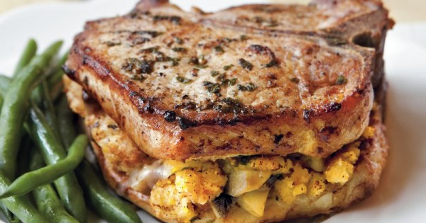 Cornbread-Stuffed Pork Chops