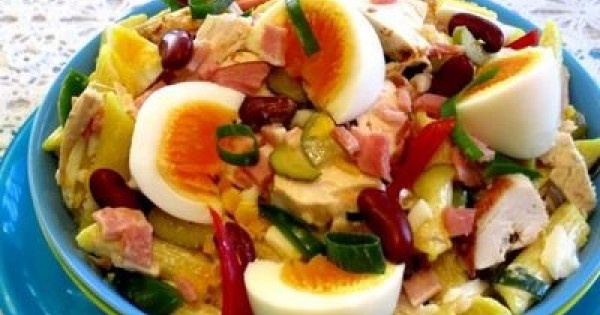 Chicken and Egg Pasta Salad