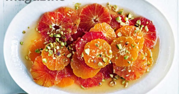 Citrus fruit salad with spiced syrup