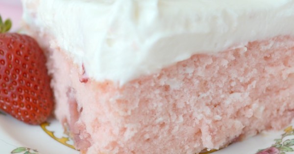 Strawberry Sheet Cake with Lemon Cream Cheese Frosting