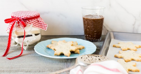 Tea-flavoured shortbread cookies